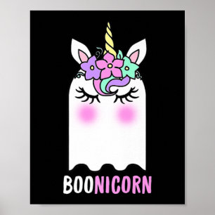 Roligt Boonicorn Gift Ghost Unicorn Boo Retro Hall Poster