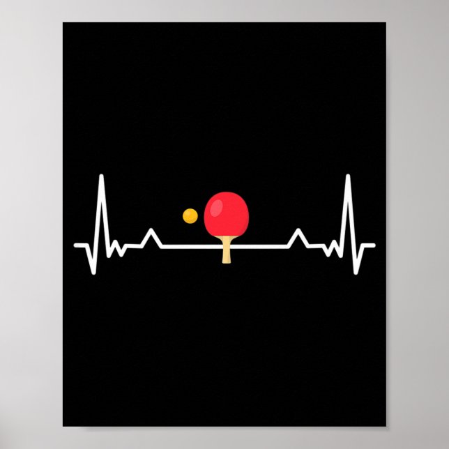 Roligt Bord Tennis Tee Poster (Framsidan)