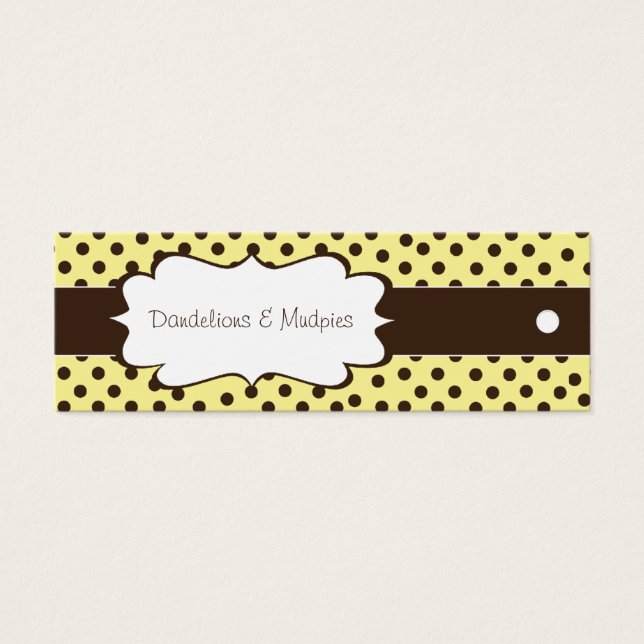 Roligt Boutique - FÖRPACKNINGAR & HANG-MÄRKRE Litet Visitkort (Framsidan)