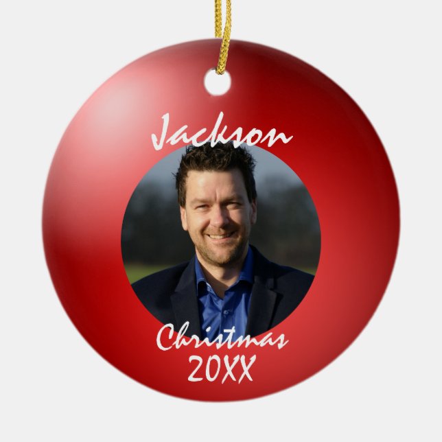 Roligt Bowling Ball jul Ceramic Ornamic Julgransprydnad Keramik (Framsidan)