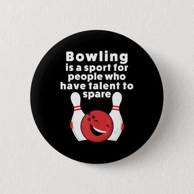 Roligt Bowling för kvinnor, Manar eller barn Knapp (Framsida)