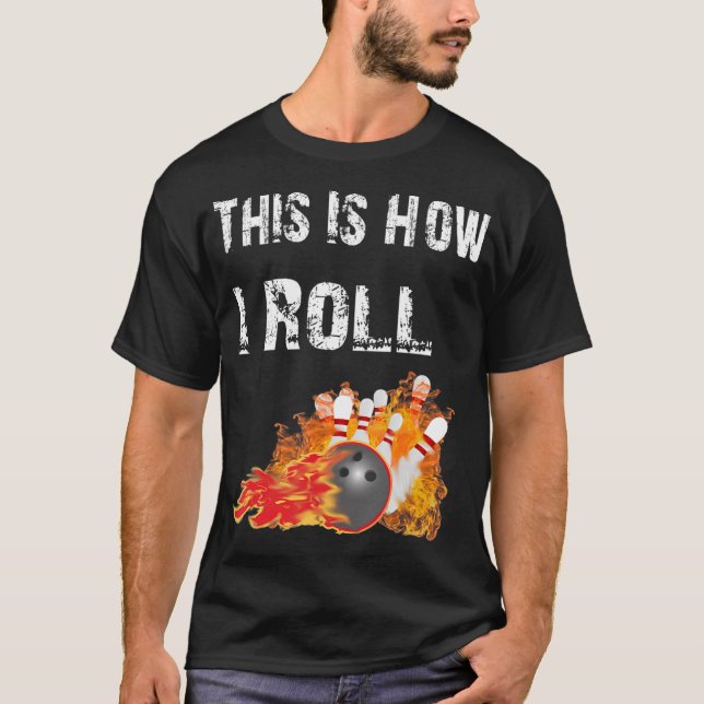 Roligt Bowling Så här gör jag T Shirt (Framsida)