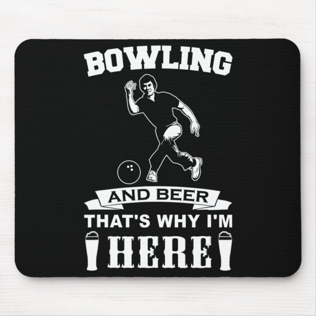 Roligt Bowling Team Pappa Gift Bowling och Beer Musmatta (Framsidan)