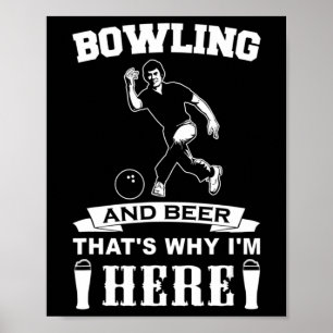 Roligt Bowling Team Pappa Gift Bowling och Beer Poster
