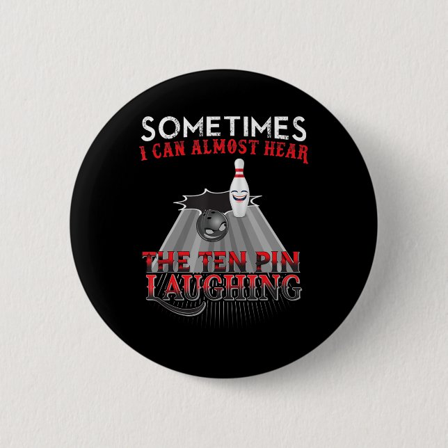 Roligt Bowling - tio stift Knapp (Framsida)