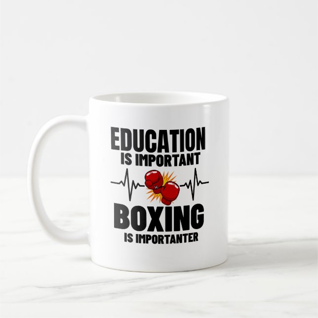 Roligt boxningspresent för boxare och boxningsträn kaffemugg (Vänster)