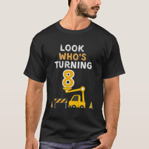Roligt Boys Åtta år gammal födelsedag 8:e byggnad T Shirt