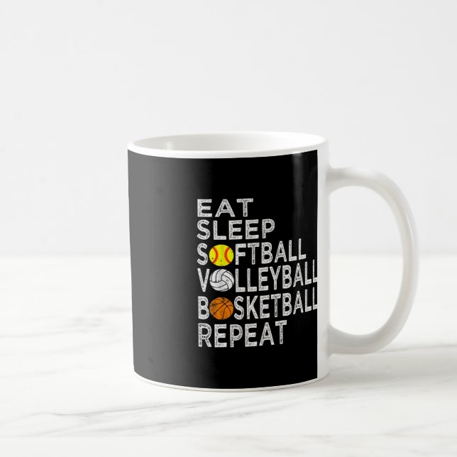 Roligt Boys av softball volleyball-softball Kaffemugg (Höger)