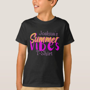 Roligt Boy's Text Summer Vibes T Shirt