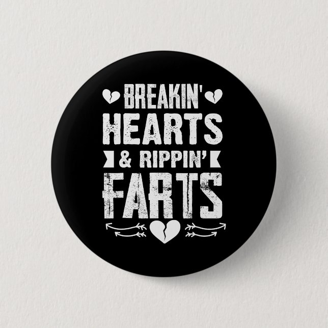 Roligt Boys Valentine - Breakin'Hearts Rippin'Fart Knapp (Framsida)