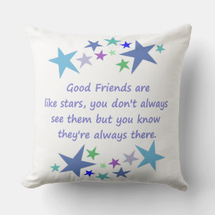 Roligt Bra Friends är som Stars Quote i Blues Utomhuskudde