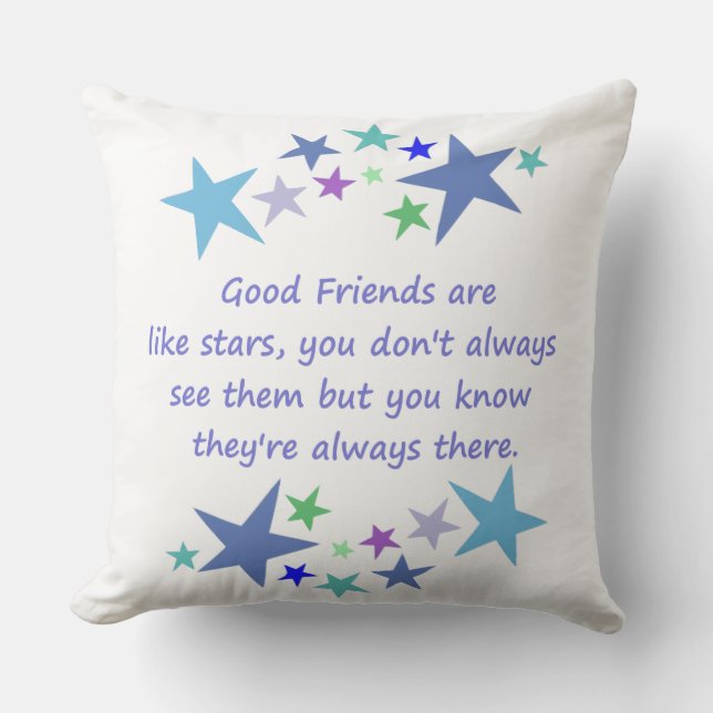 Roligt Bra Friends är som Stars Quote i Blues Utomhuskudde (Framsida)