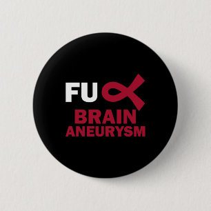 Roligt Brain Aneurysm Awareness Survivor Gift Knapp