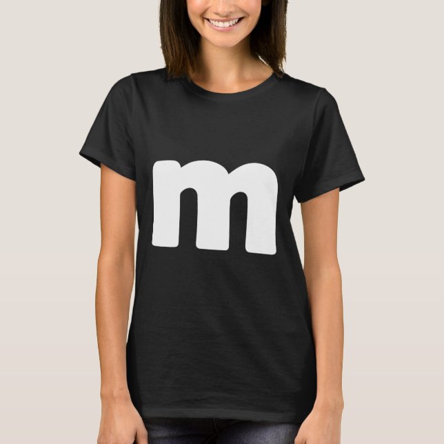 Roligt Brev M Groups Halloween Team Groups Costume T Shirt (Framsida)