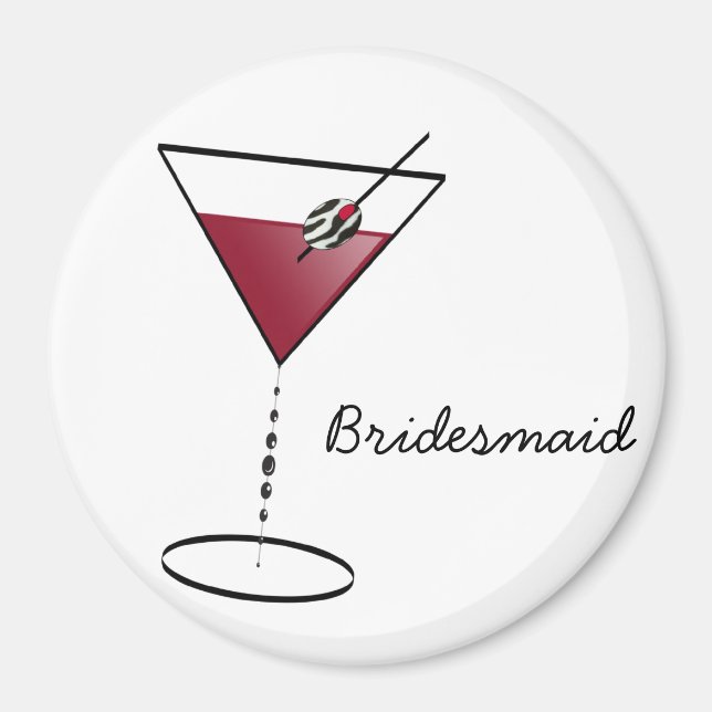 Roligt Bridesmaid Favors Magnet (Framsidan)