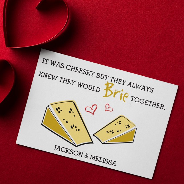Roligt | Brie Tillsammans | VALENTINES DAY Julkort (Skapare uppladdad)