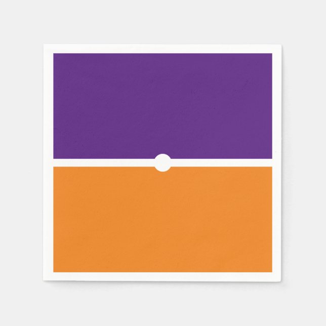 Roligt Bright Banded Lila Orange Färg Blocks Pappersservett (Framsidan)