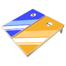 Roligt Bright Blue Golden Gult White Tävla Rand