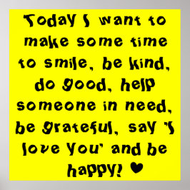 Roligt Bright Gult Motiv offert Poster