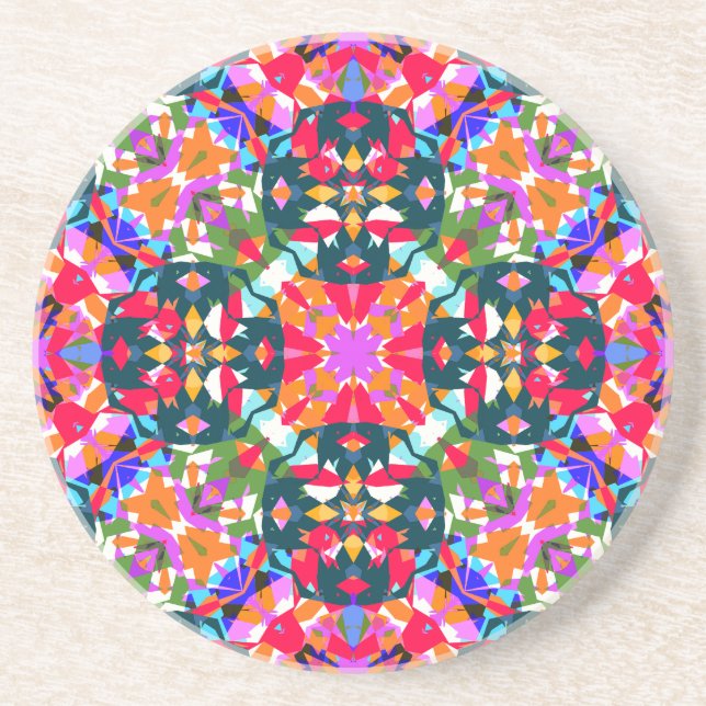 Roligt Bright Mönster Modern Eclectic Dopamin Deco Underlägg (Framsidan)