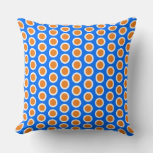 Roligt Bright Orange Blue Tiled Geometric Mönster