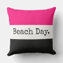 Roligt Bright Rosa Black White Rand "Beach Day"