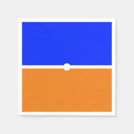 Roligt Bright Royal Blue Orange Färg Blocks med tv Pappersservett