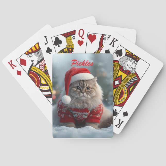 Roligt British Shorthair Cat-Personligen Casinokort (Baksidan)