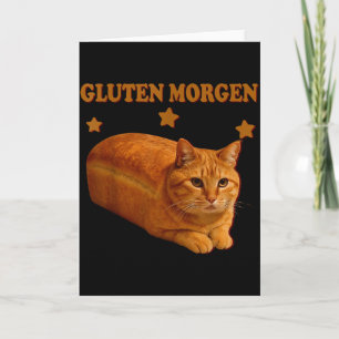 Roligt Bröd Katt Meme Gluten Morgen Humor Grafisk Kort