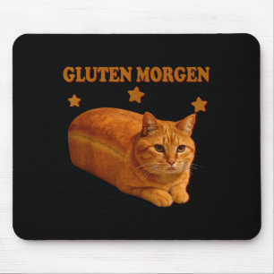 Roligt Bröd Katt Meme Gluten Morgen Humor Grafisk Musmatta