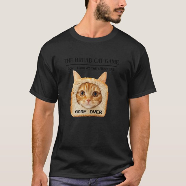 Roligt Bröd Katt T Shirt (Framsida)