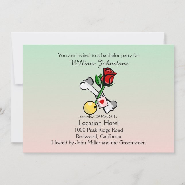 Roligt Bröllop Inbjudan för Sigmans Sista Fristels (Framsida)