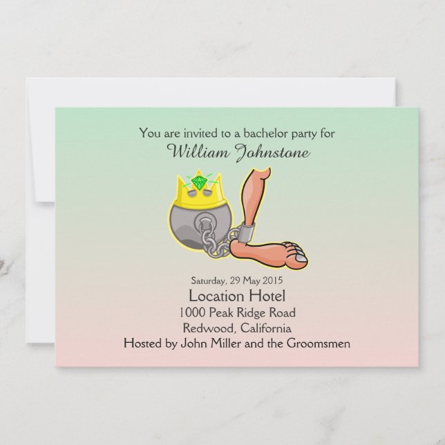 Roligt Bröllop Inbjudan för Svärmannen (Framsida)