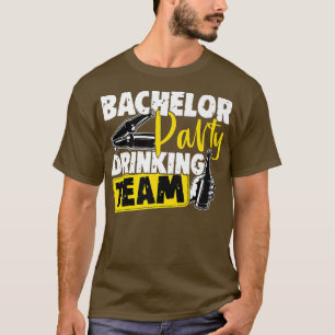 Roligt bröllop möhippa brudgum drinking team t shirt