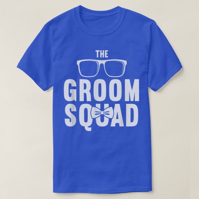 Roligt bröllop möhippa Brudgumssquad T Shirt (Design framsida)