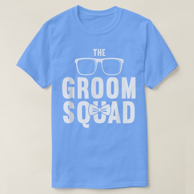 Roligt bröllop möhippa Brudgumssquad  T Shirt (Design framsida)