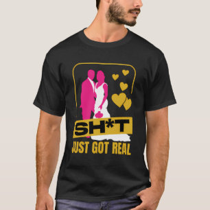 Roligt Bröllop Och Möhippa Brud Grom Ma T Shirt