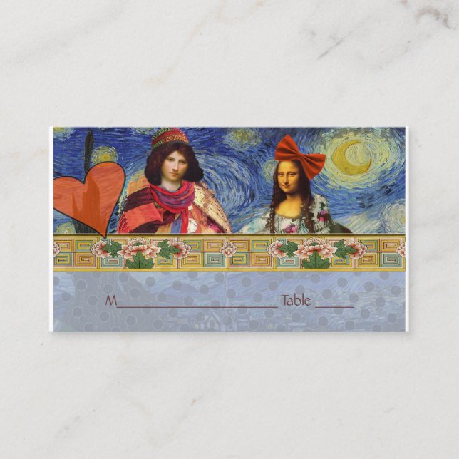 Roligt Bröllop Place cards Starry Night Fantastic Placeringskort (Framsida)