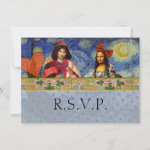 Roligt bröllop RSVP Barock Ornament figurativt