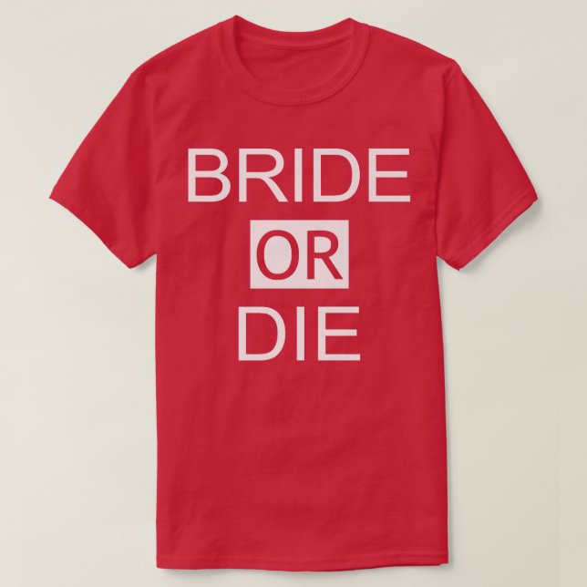 Roligt bröllop smekmånad möhippa brud o t shirt (Design framsida)