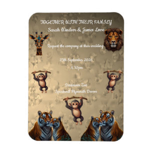 Roligt Bröllop Zoo Magnet