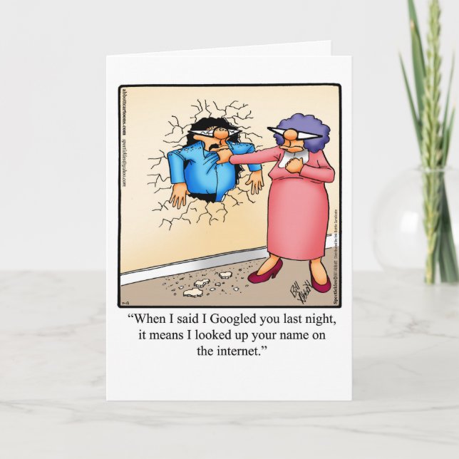 Roligt bröllopsjubileumskort till dem kort (Framsida)