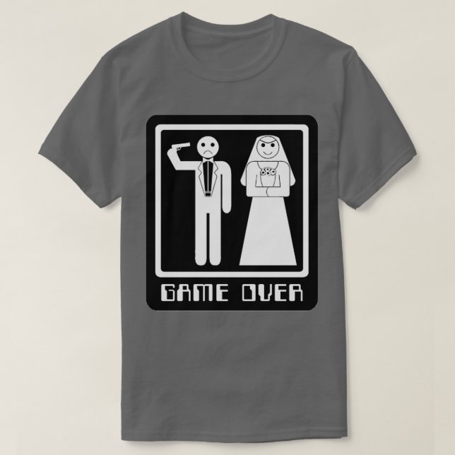 Roligt Bröllopsspel Över 2 T Shirt (Design framsida)