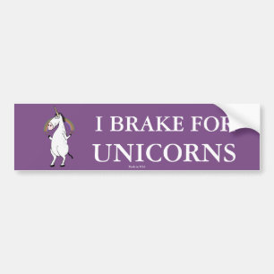 Roligt bromsar jag för Unicornsbildekal Bildekal