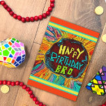 Roligt Brother Birthday Modern Abstrakt Inspirief Kort<br><div class="desc">Ett färgmodernt,  roligt kort att skicka till din Fantastisk! Det ljusa färger och abstrakt trendiget kommer att sätta honom i födelsedagsandan.. Om du vill se mer av min dagliga inspirerande teckning kan du kolla upp Inspiritivitet på Facebook eller Instagram.</div>