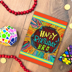 Roligt Brother Birthday Modern Abstrakt Inspirief Kort