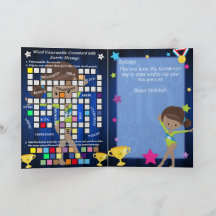 Roligt Brown Girls Gymnastics Secret Message Birth