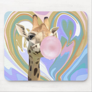 Roligt Bubblegum Blowing Giraffe Liquid Swirl Blue Musmatta