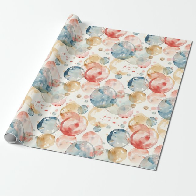 Roligt Bubbles Presentpapper (Utrullad)