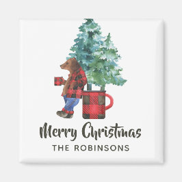 Roligt Buffalo Play Lumberjack Bear-jul Magnet